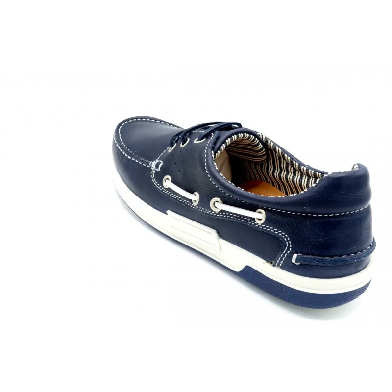 ALEX 4224 MARINO  NáUTICO DE PIEL CON CORDONES