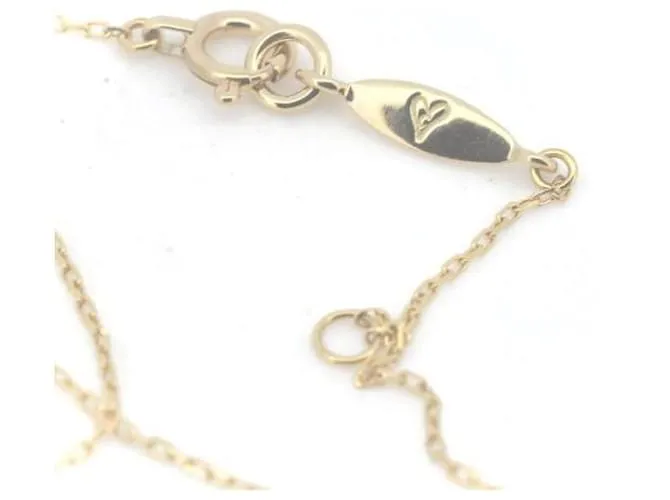 & Other Stories Collar cruz de diamantes AHKAH de segunda mano 0.05ct K18YG en excelente estado Dorado 