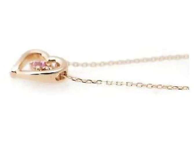 & Other Stories Collar de piedras preciosas con motivo de corazón en oro rosa K10PG en excelente estado 