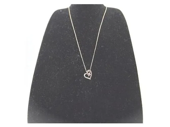 & Other Stories Collar de piedras preciosas con motivo de corazón en oro rosa K10PG en excelente estado 