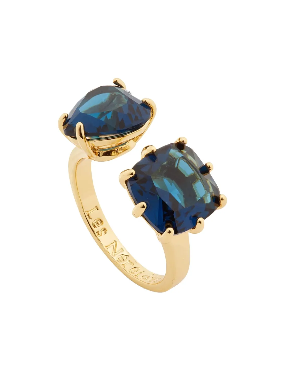 Anillo piedras corazón y cuadrada La Diamantine