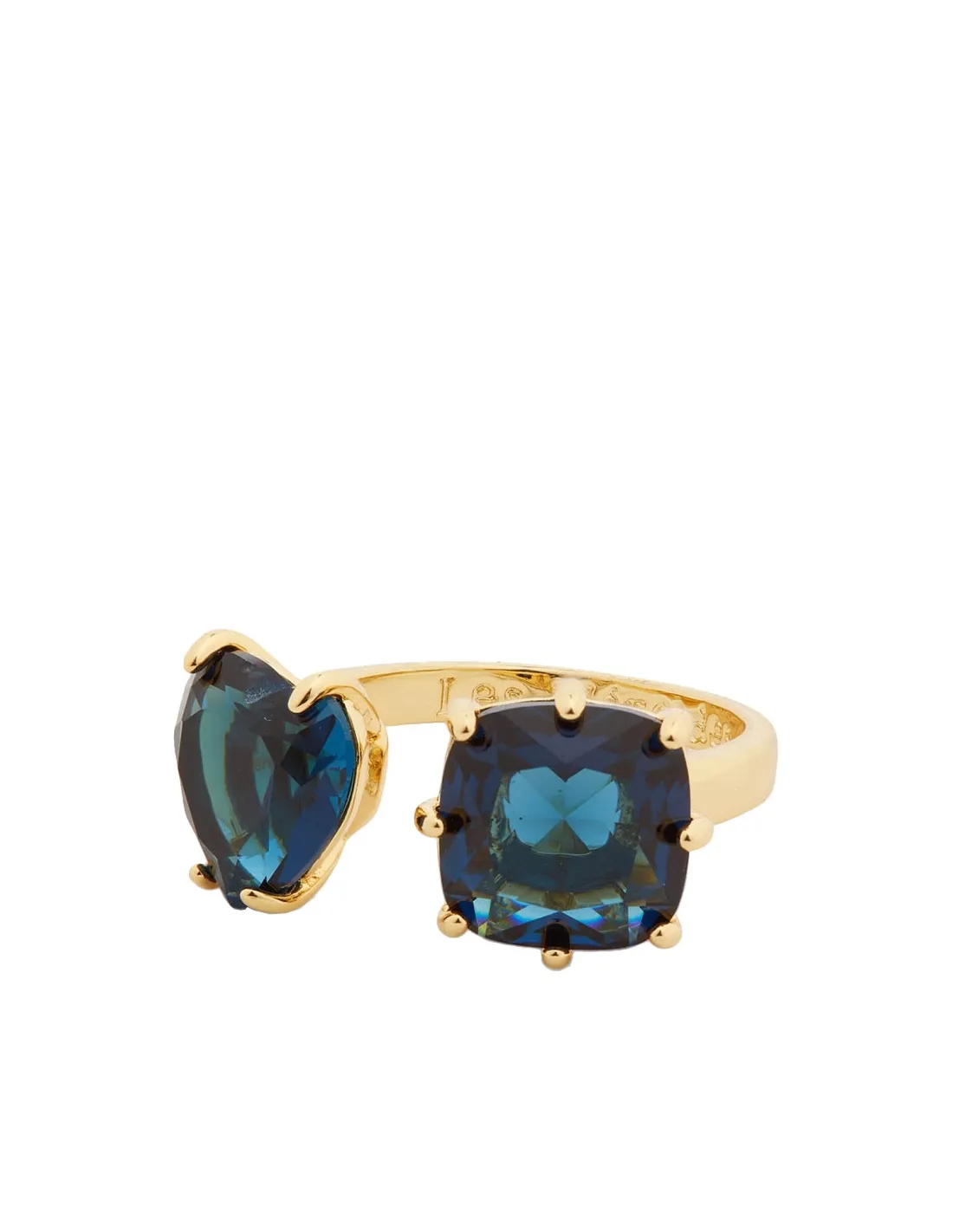 Anillo piedras corazón y cuadrada La Diamantine