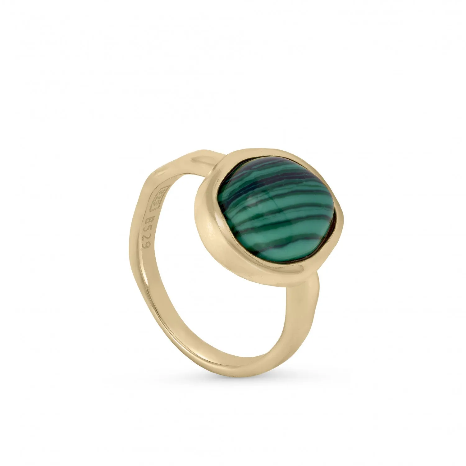 Anillos con piedras bao oro motivo central malaquita