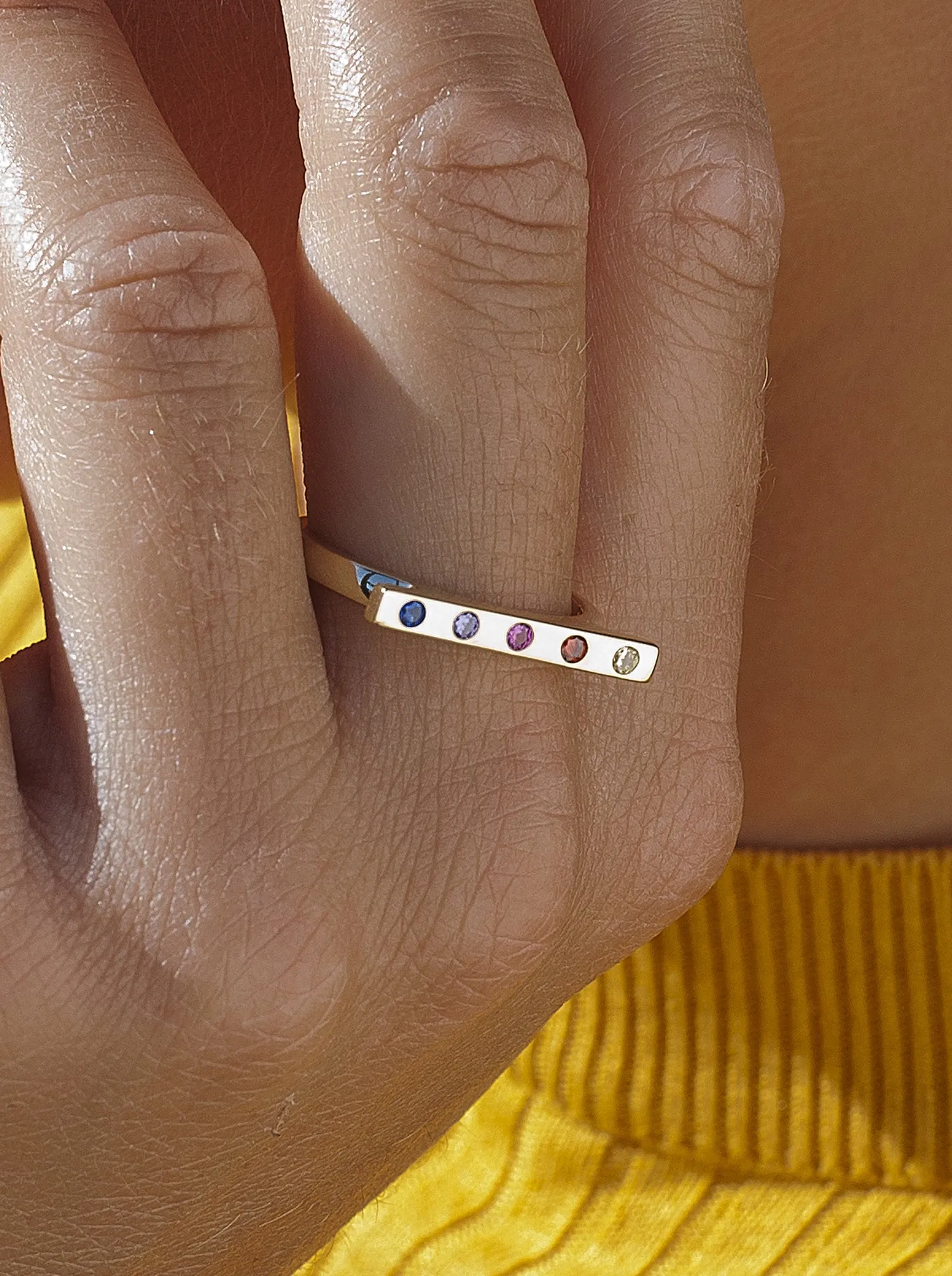 Anillos con piedras de plata diseo gemas multicolor