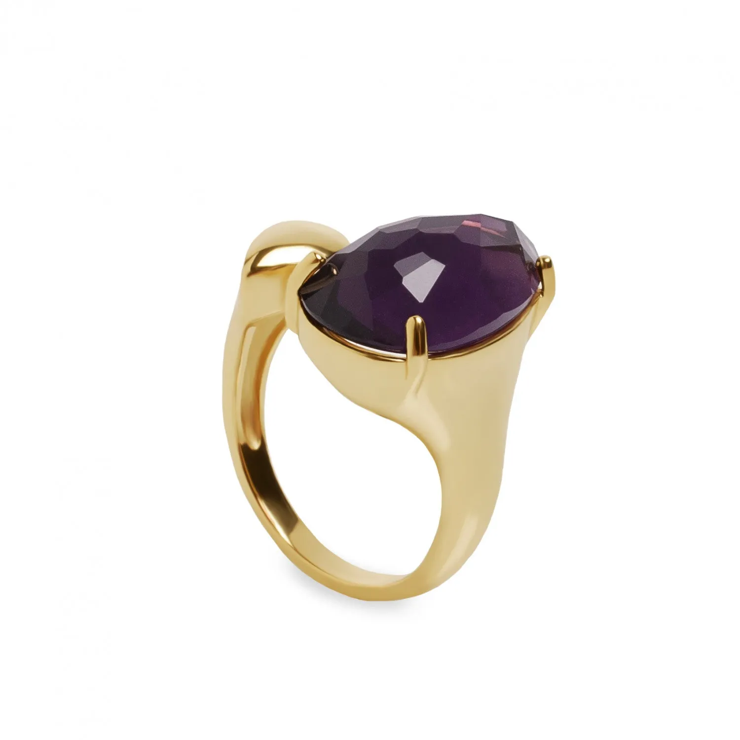 Anillos con piedras diseo de cuarzo adamantino zafiro