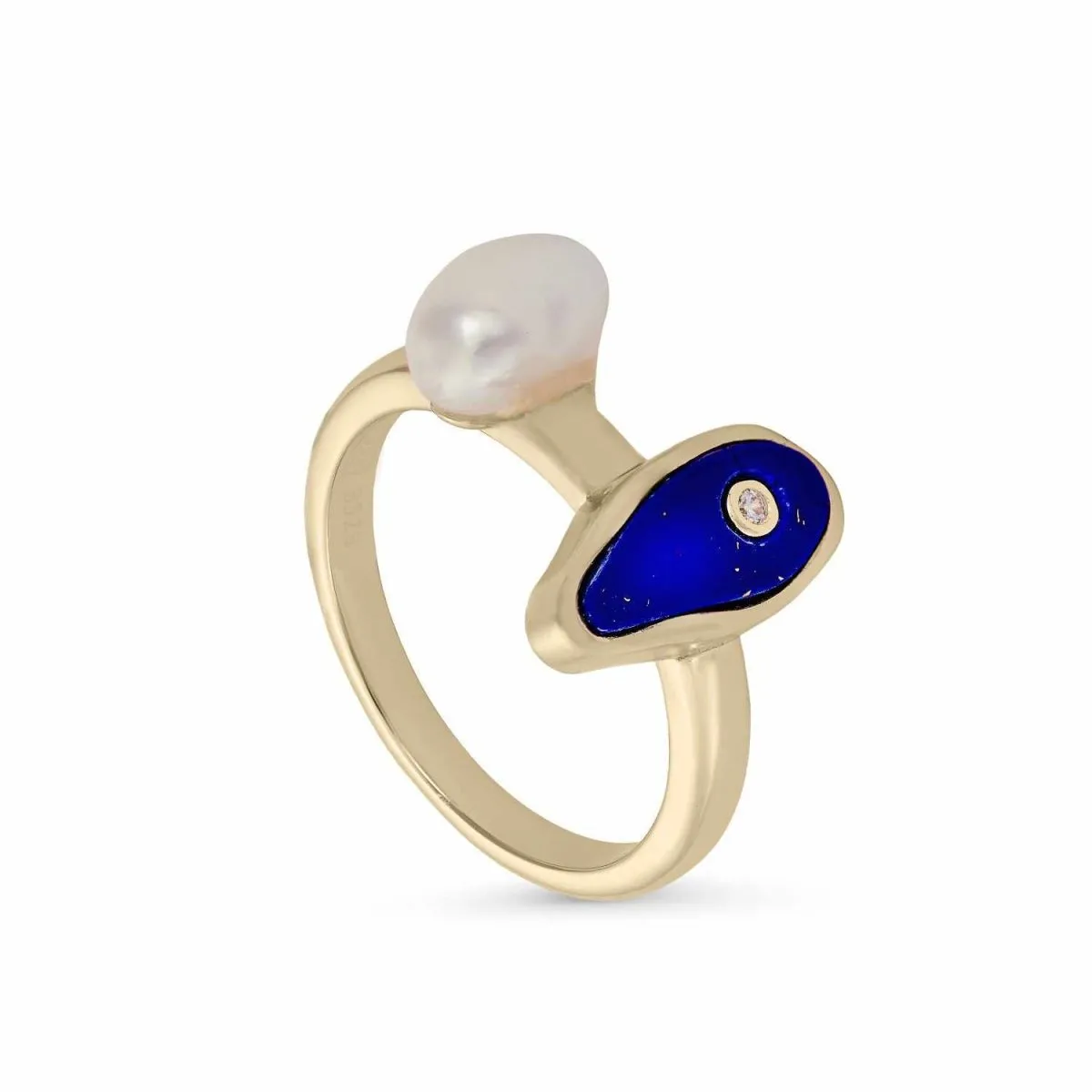 Anillos con piedras diseo de piedra natural y perla