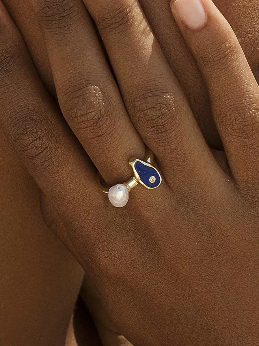 Anillos con piedras diseo de piedra natural y perla