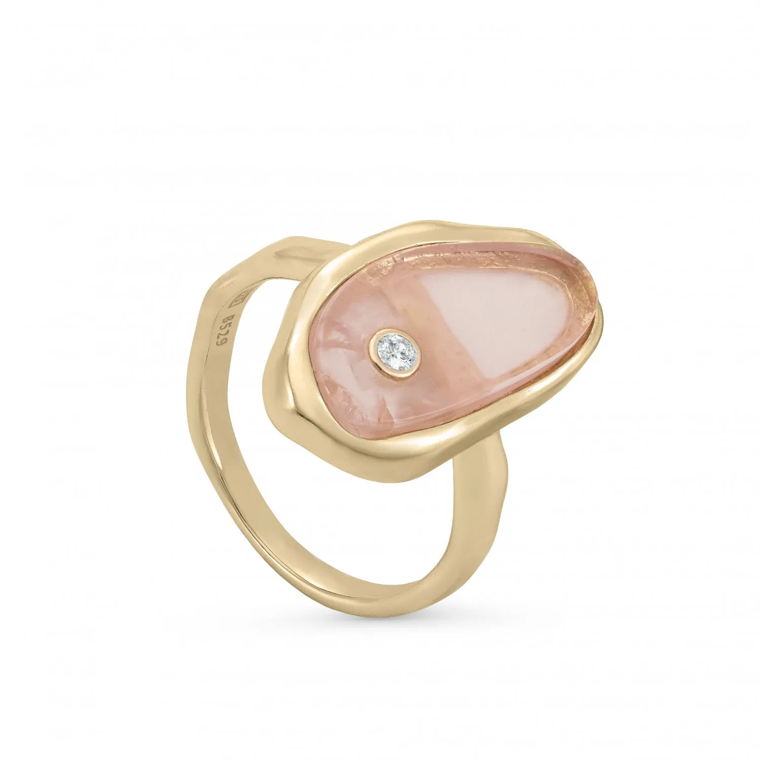 Anillos con piedras naturales de diseo irregular