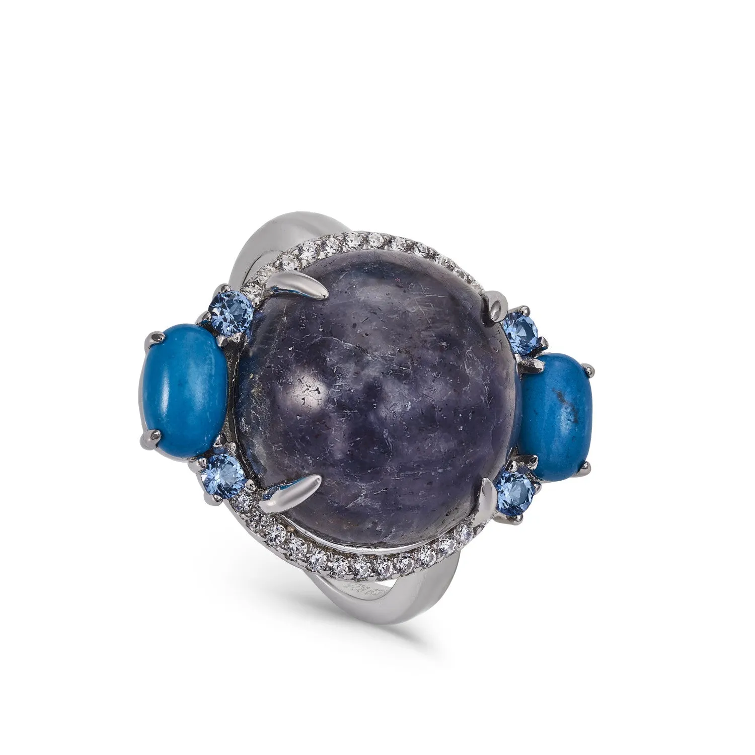 Anillos con piedras naturales diseo circular con circonitas