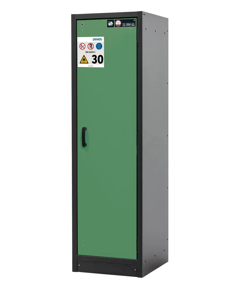 ASECOS ARMARIO CON RESISTENCIA AL FUEGO BASIS LINE, ANTRACITA/VERDE, 4 CAJONES, TIPO 3064 R