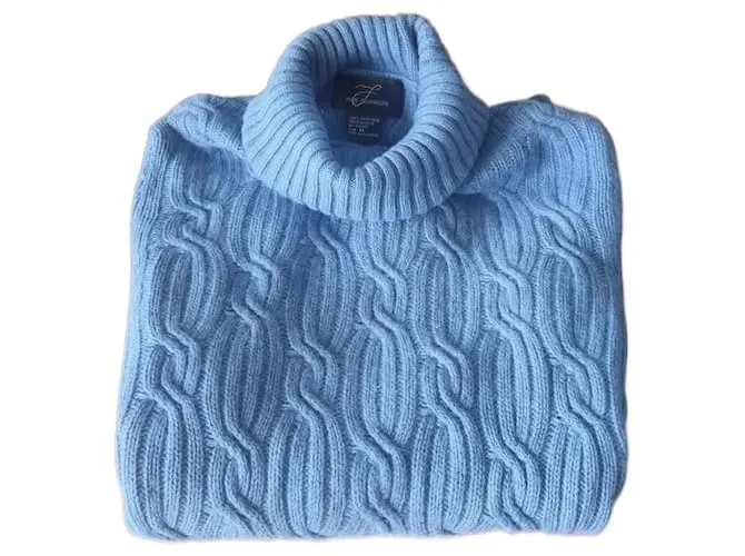 Autre Marque SUÉTER DE CUELLO ALTO DE CASHMERE Azul claro 
