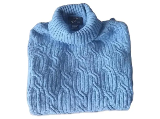 Autre Marque SUÉTER DE CUELLO ALTO DE CASHMERE Azul claro 