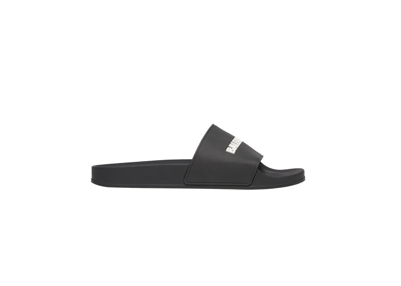 Balenciaga Pool Slide Black White