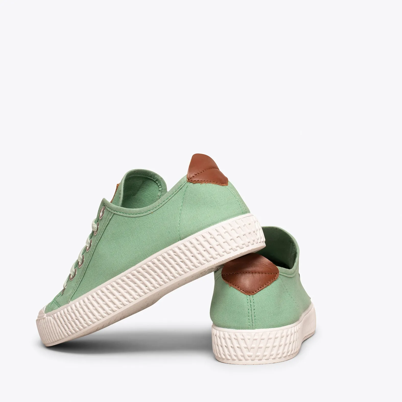 BAMBA Zapatillas de lona para mujer VERDE AGUA
