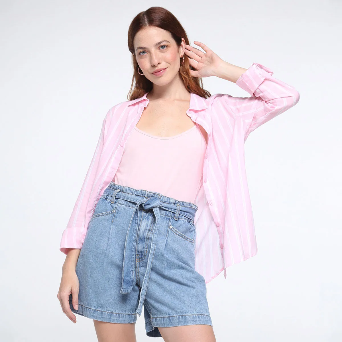 Bermuda Mujer Paperbag Jean