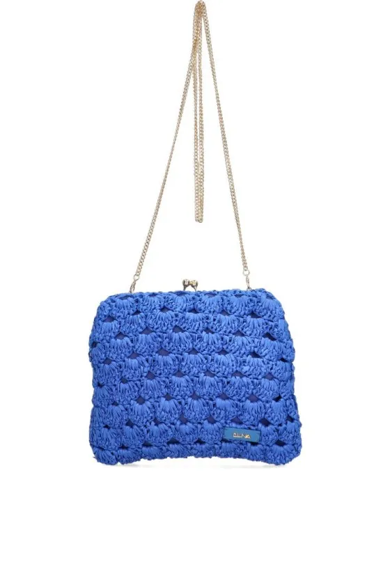 Bolso bandolera pequeña Luna Collection adana azul
