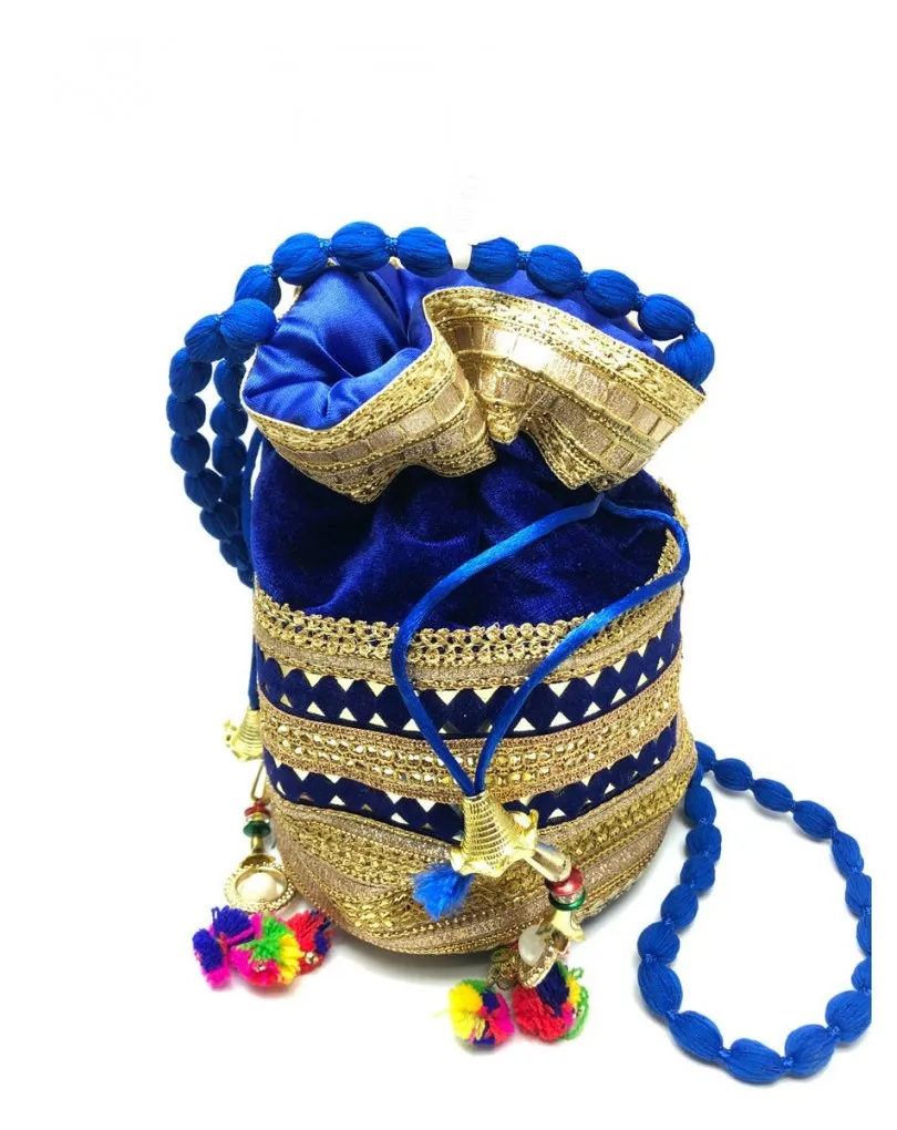 BOLSOS DE FIESTA AZULONES LIMOSNERAS DECORADAS