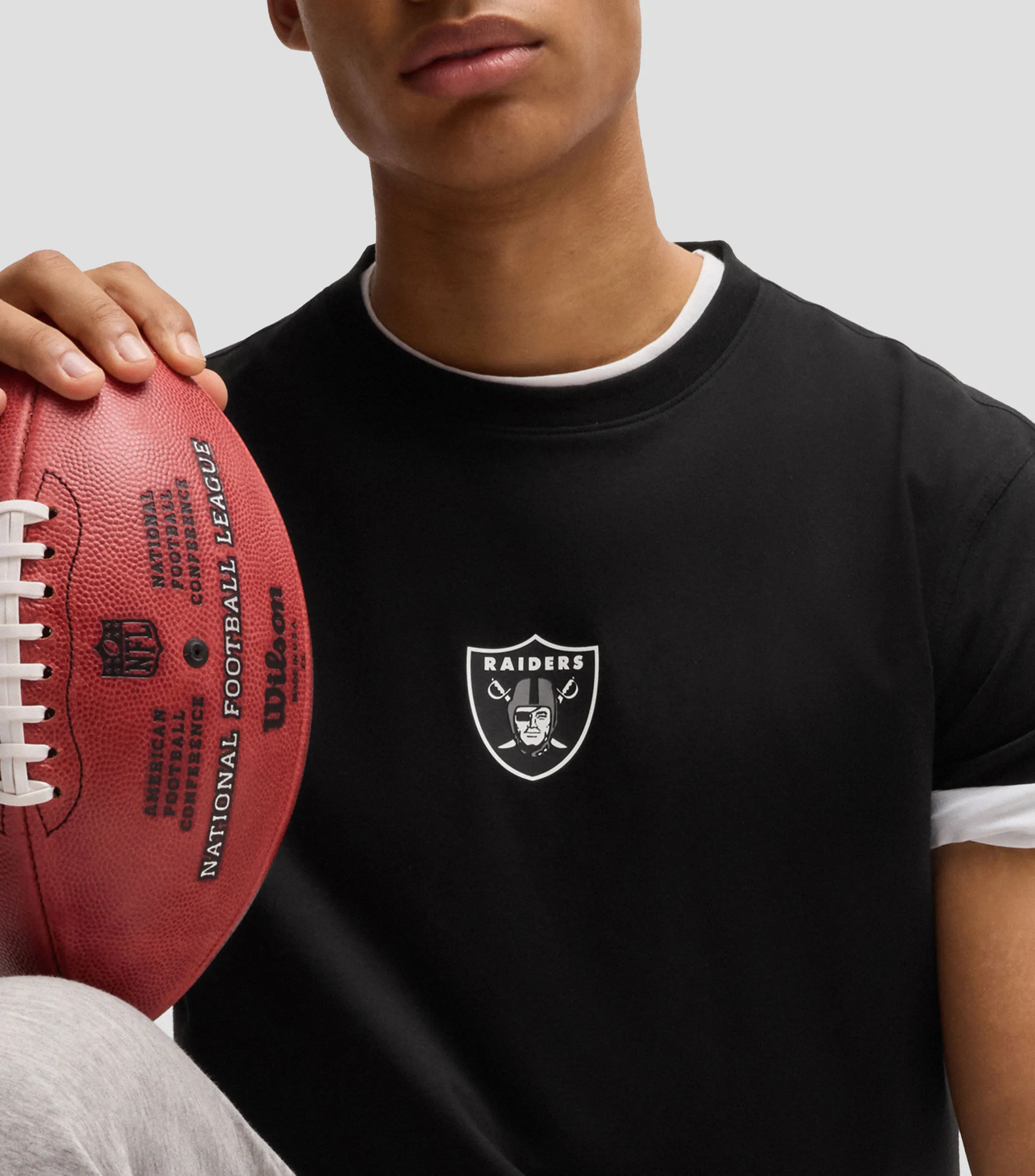 Boss Playera Boss x NFL de algodón elástico con detalle especial de la marca Hombre