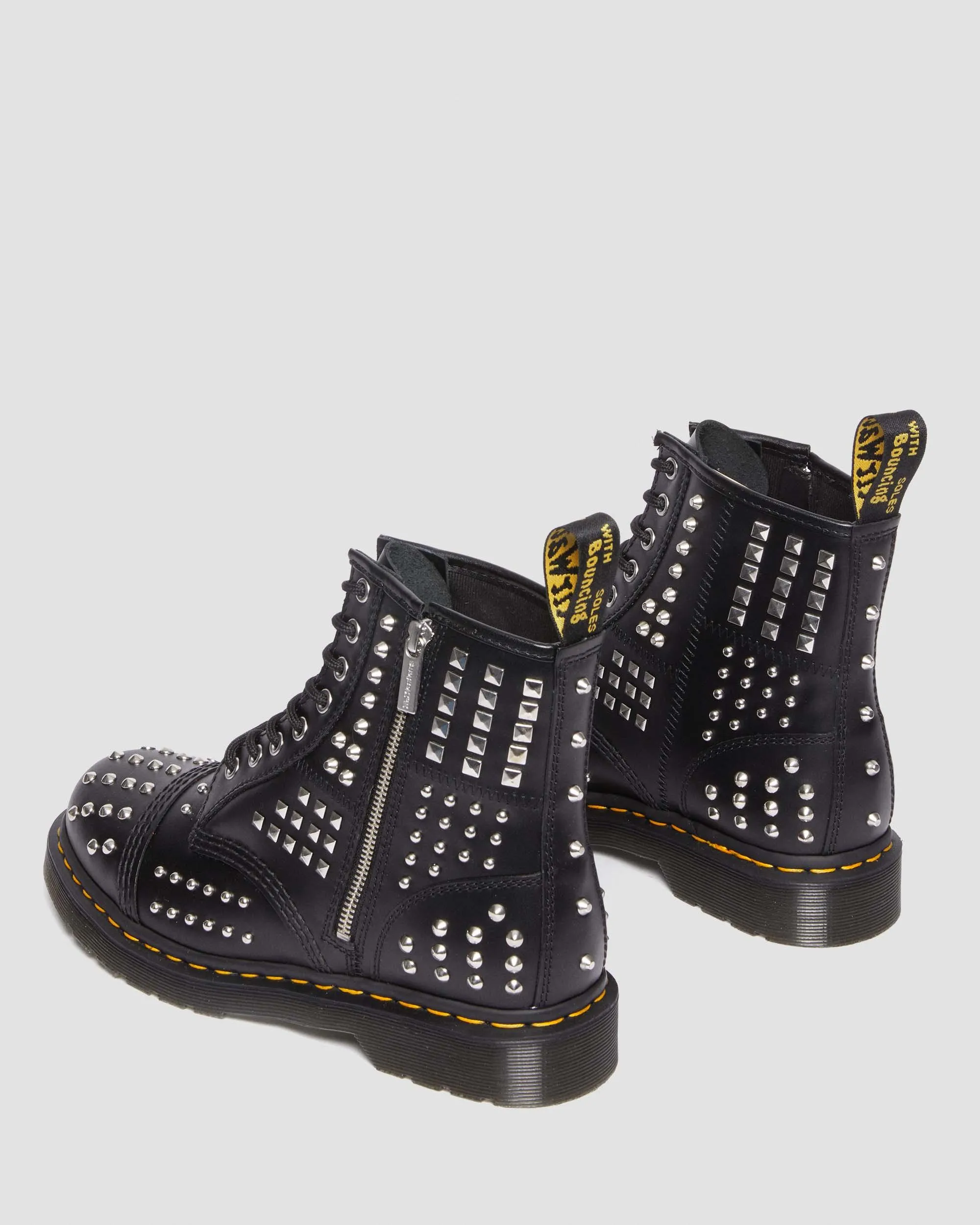 Botas 1460 Studded Zip de piel