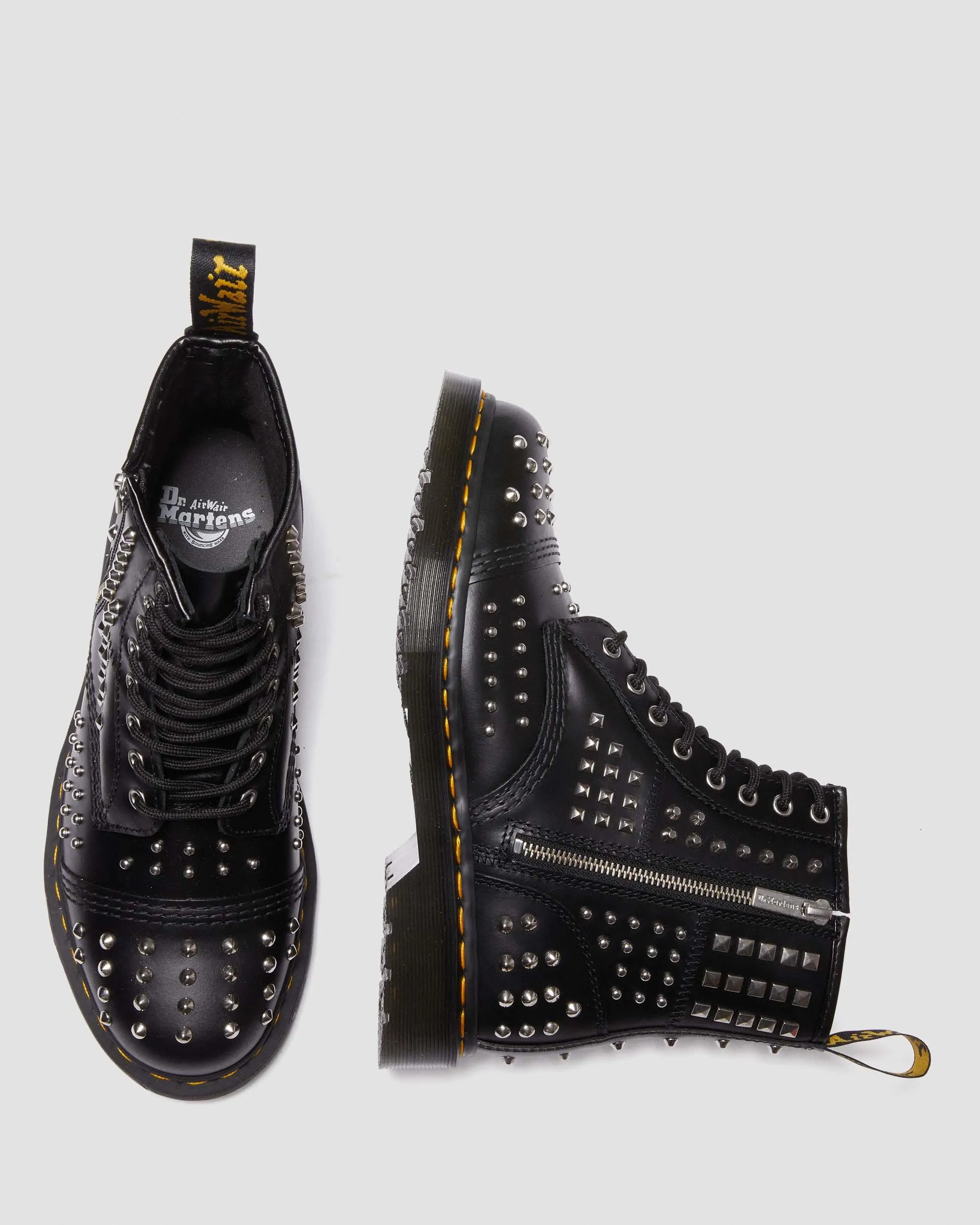 Botas 1460 Studded Zip de piel