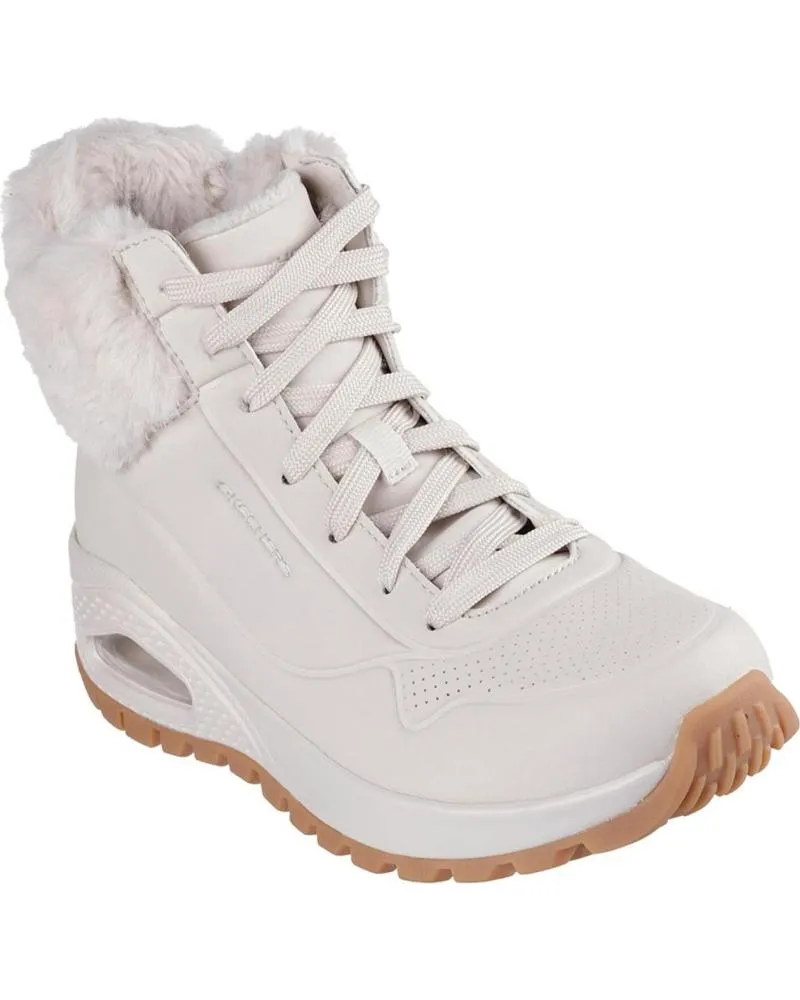 BOTINES SKECHERS  DE MUJER 167274 UNO RUGGED  FALL AIR  BEIGE