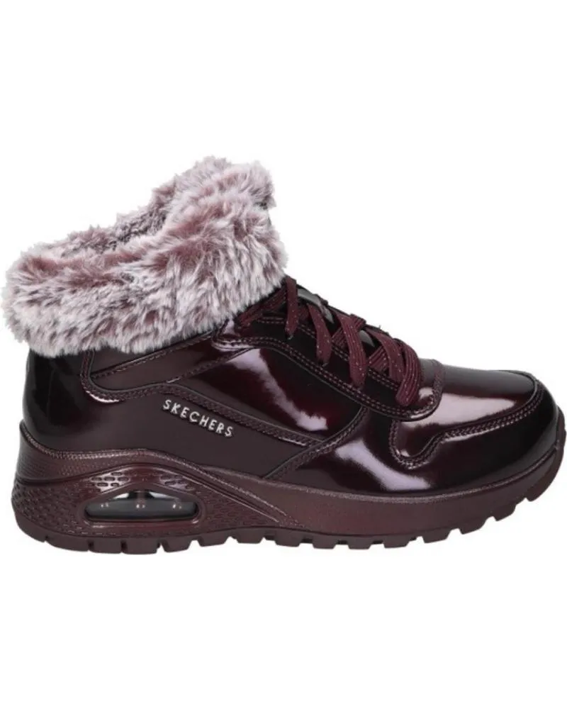 Botines SKECHERS  de Mujer BOTINES PLANOS UNO RUGGED MUJER BURDEOS  ROJO