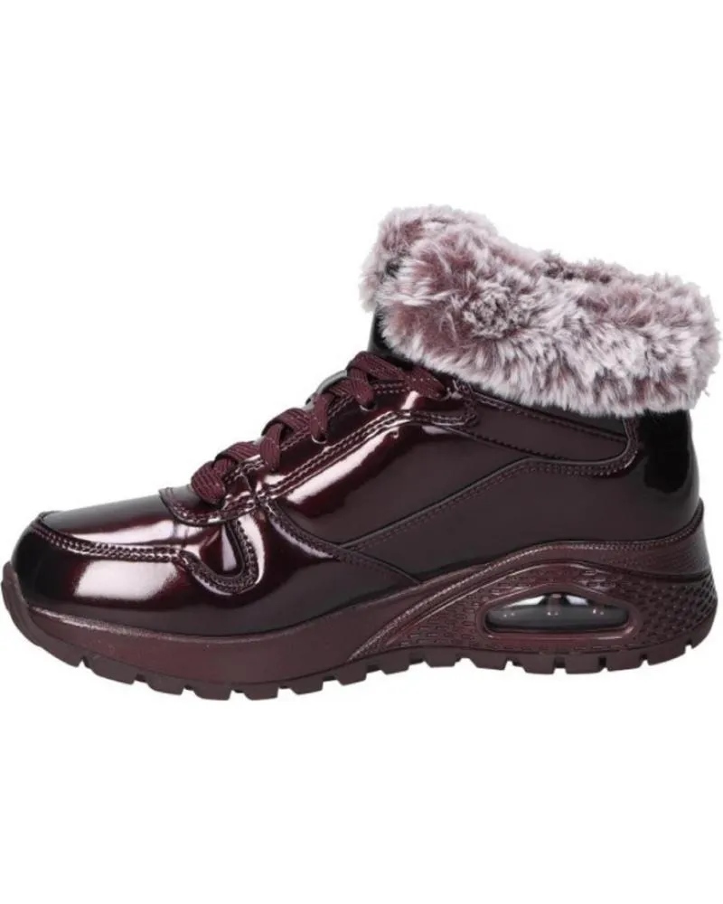 Botines SKECHERS  de Mujer BOTINES PLANOS UNO RUGGED MUJER BURDEOS  ROJO