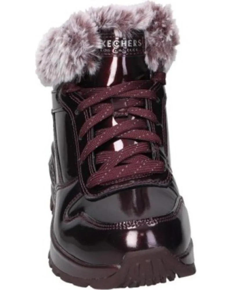Botines SKECHERS  de Mujer BOTINES PLANOS UNO RUGGED MUJER BURDEOS  ROJO