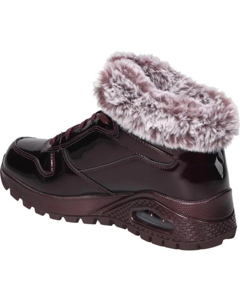 Botines SKECHERS  de Mujer BOTINES PLANOS UNO RUGGED MUJER BURDEOS  ROJO
