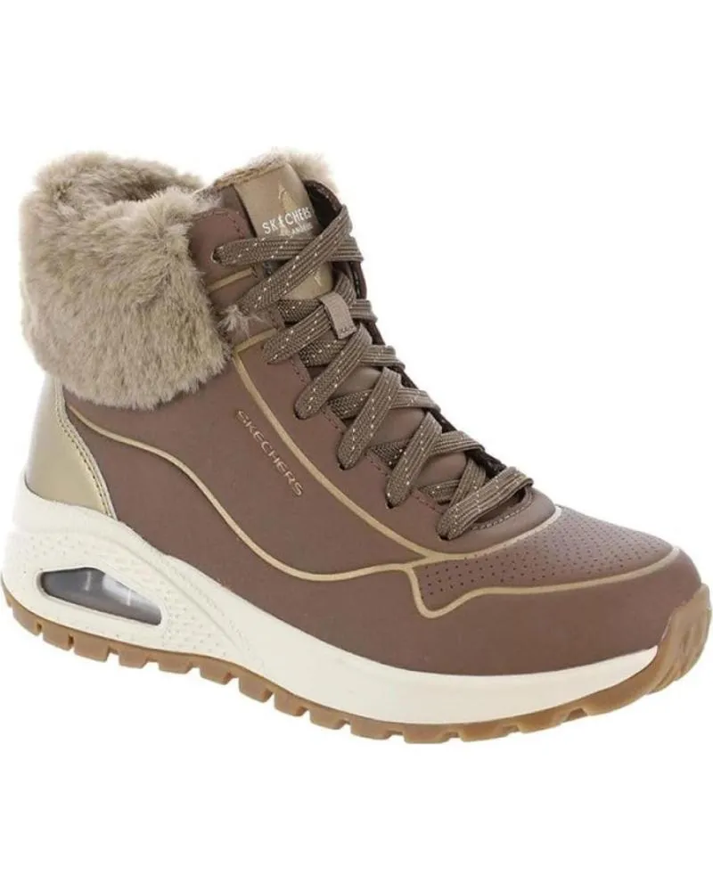 Botines SKECHERS  de Mujer BOTINES PLANOS UNO RUGGED MUJER TAUPE  MARRóN