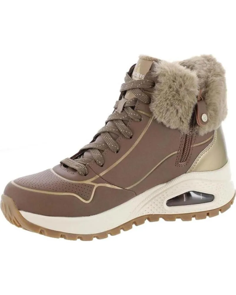 Botines SKECHERS  de Mujer BOTINES PLANOS UNO RUGGED MUJER TAUPE  MARRóN