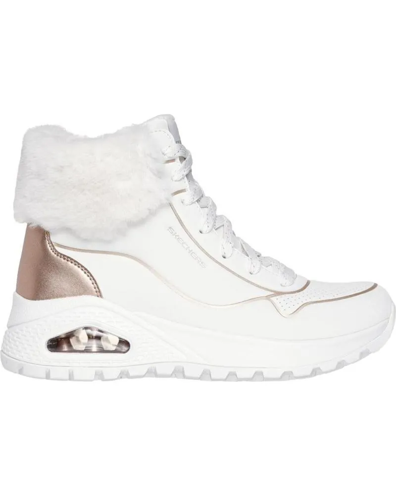 Botines SKECHERS  de Mujer UNO RUGGED FALL SRHIMMER  BLANCO