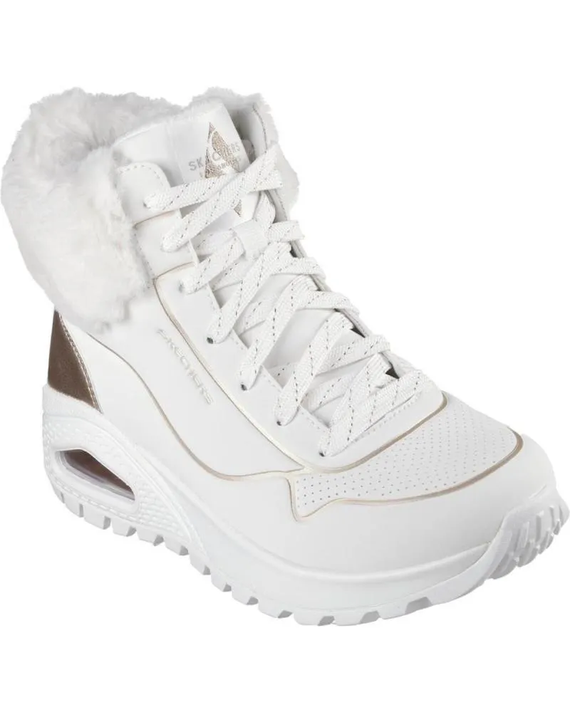 Botines SKECHERS  de Mujer UNO RUGGED FALL SRHIMMER  BLANCO