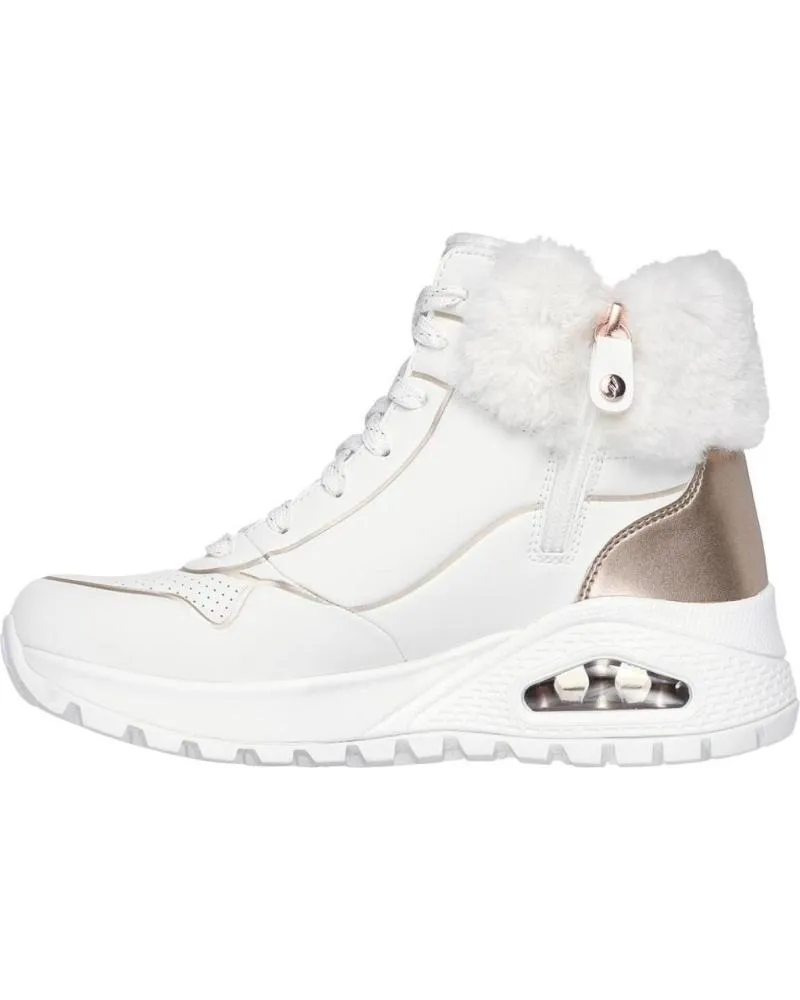 Botines SKECHERS  de Mujer UNO RUGGED FALL SRHIMMER  BLANCO