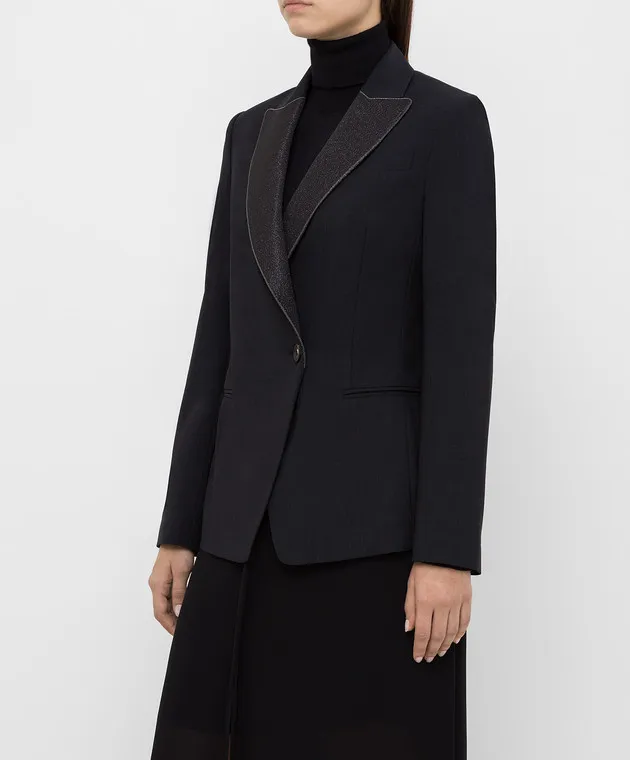Brunello Cucinelli Charcoal wool jacket