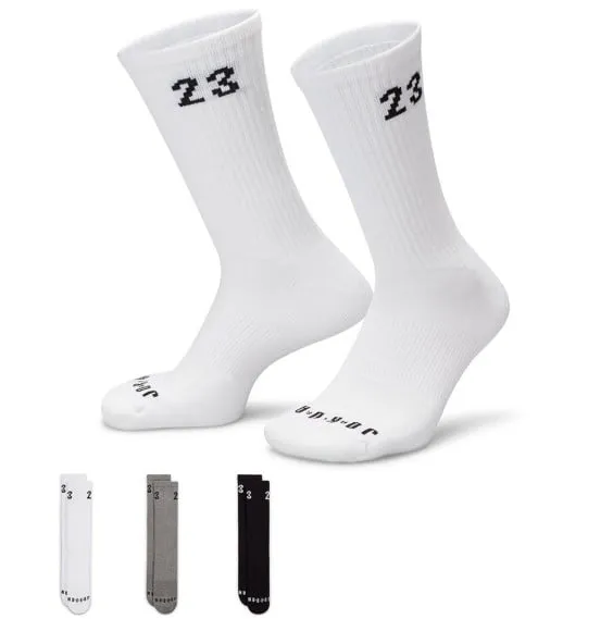 Calcetines Jordan Essentials Crew White Grey Black (3 Pair)