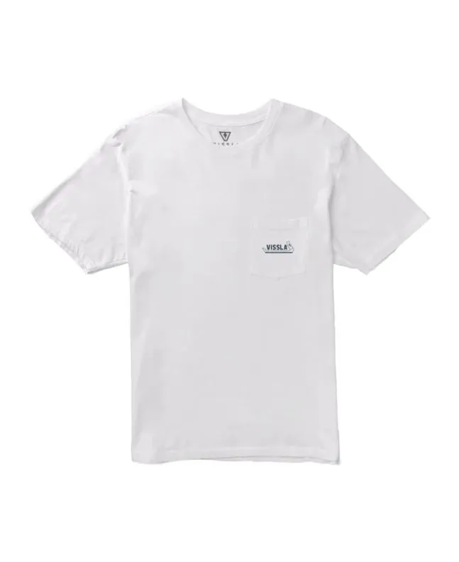 Camiseta con bolsillo Vissla Creator Plainer Premium PKT Blanca