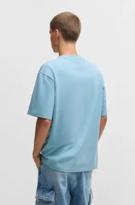 Camiseta de punto de algodón con logo