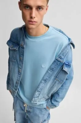 Camiseta de punto de algodón con logo