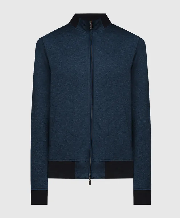 CAPOBIANCO Blue sports jacket with a logo