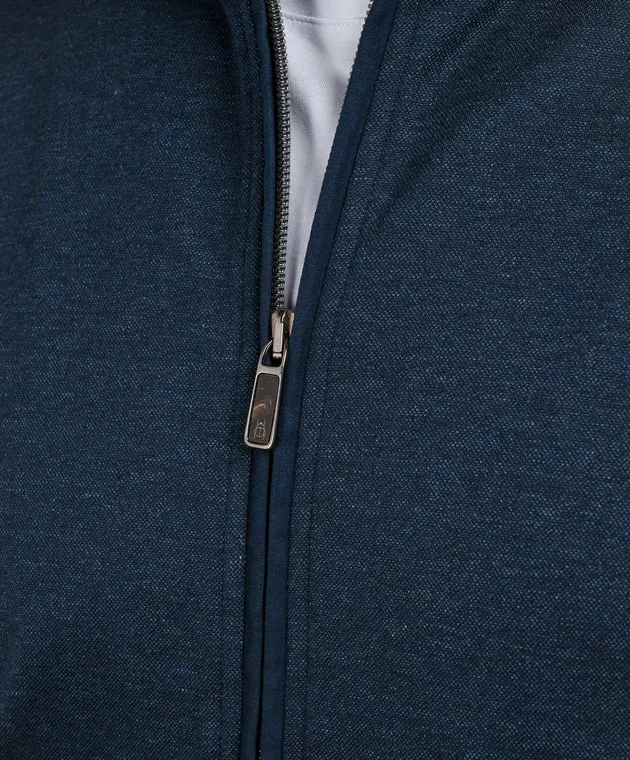 CAPOBIANCO Blue sports jacket with a logo