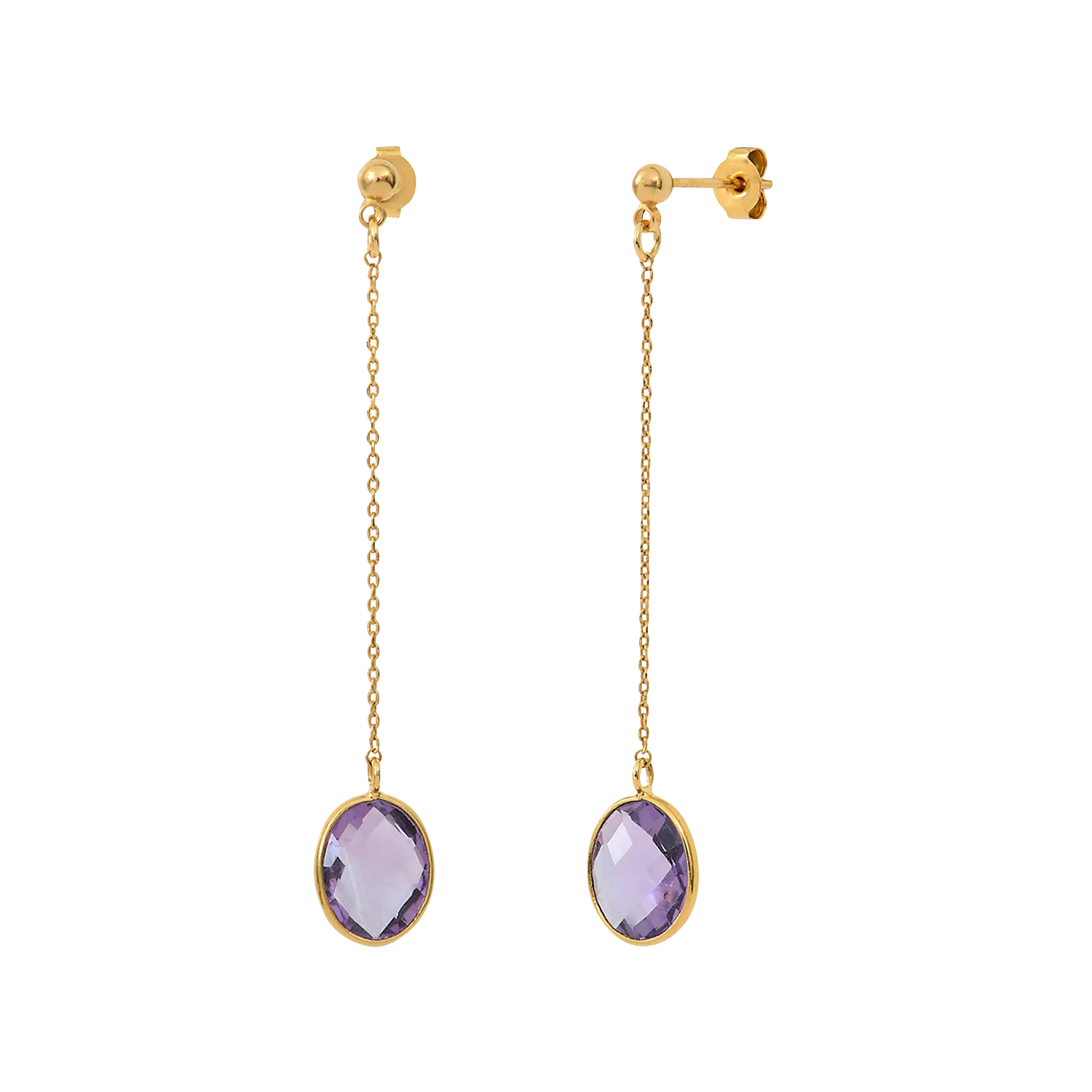 CAROLINE NAJMAN SERTI PM  PENDIENTES CON PIEDRAS FINAS EN VIOLETA