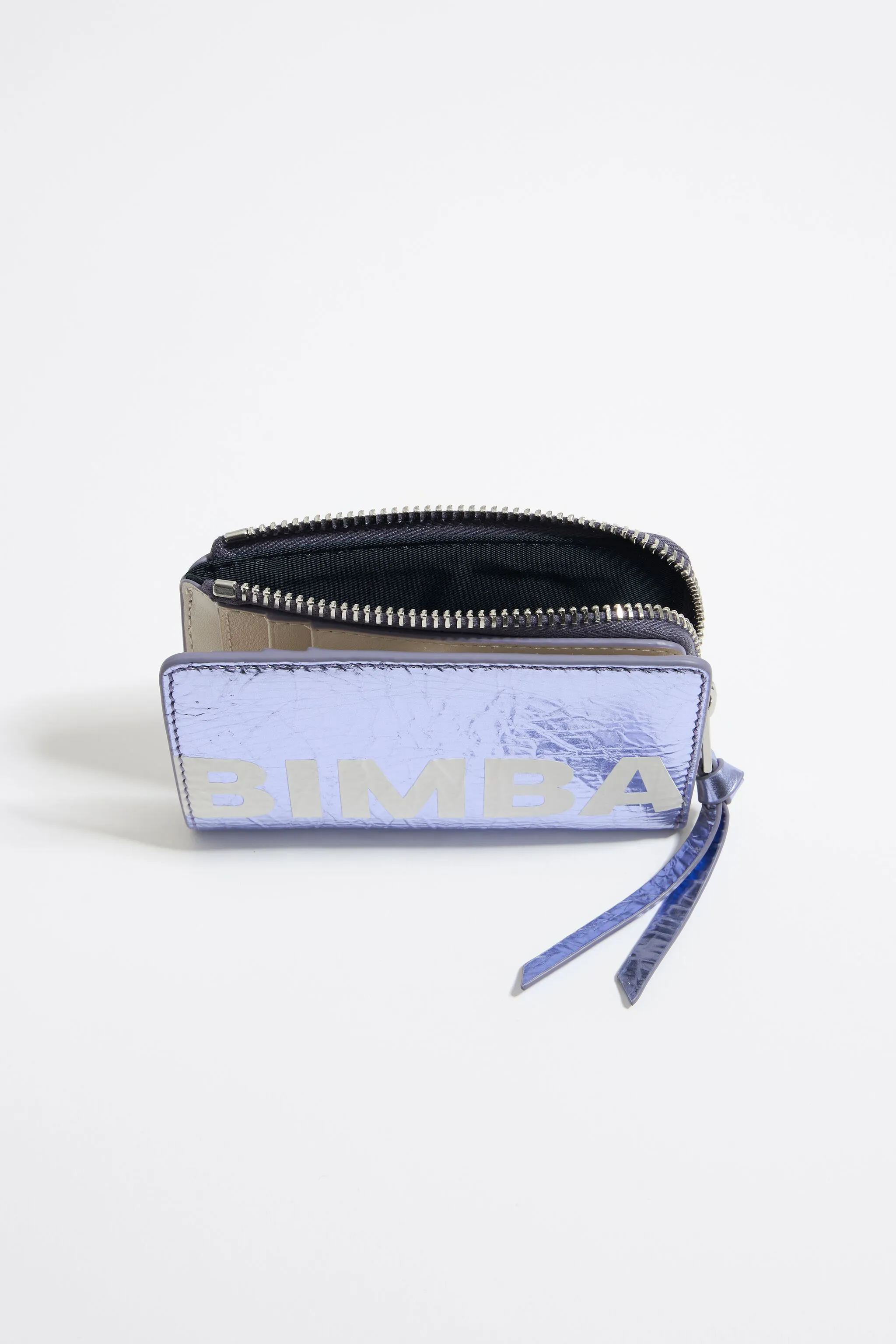 Cartera piel lila