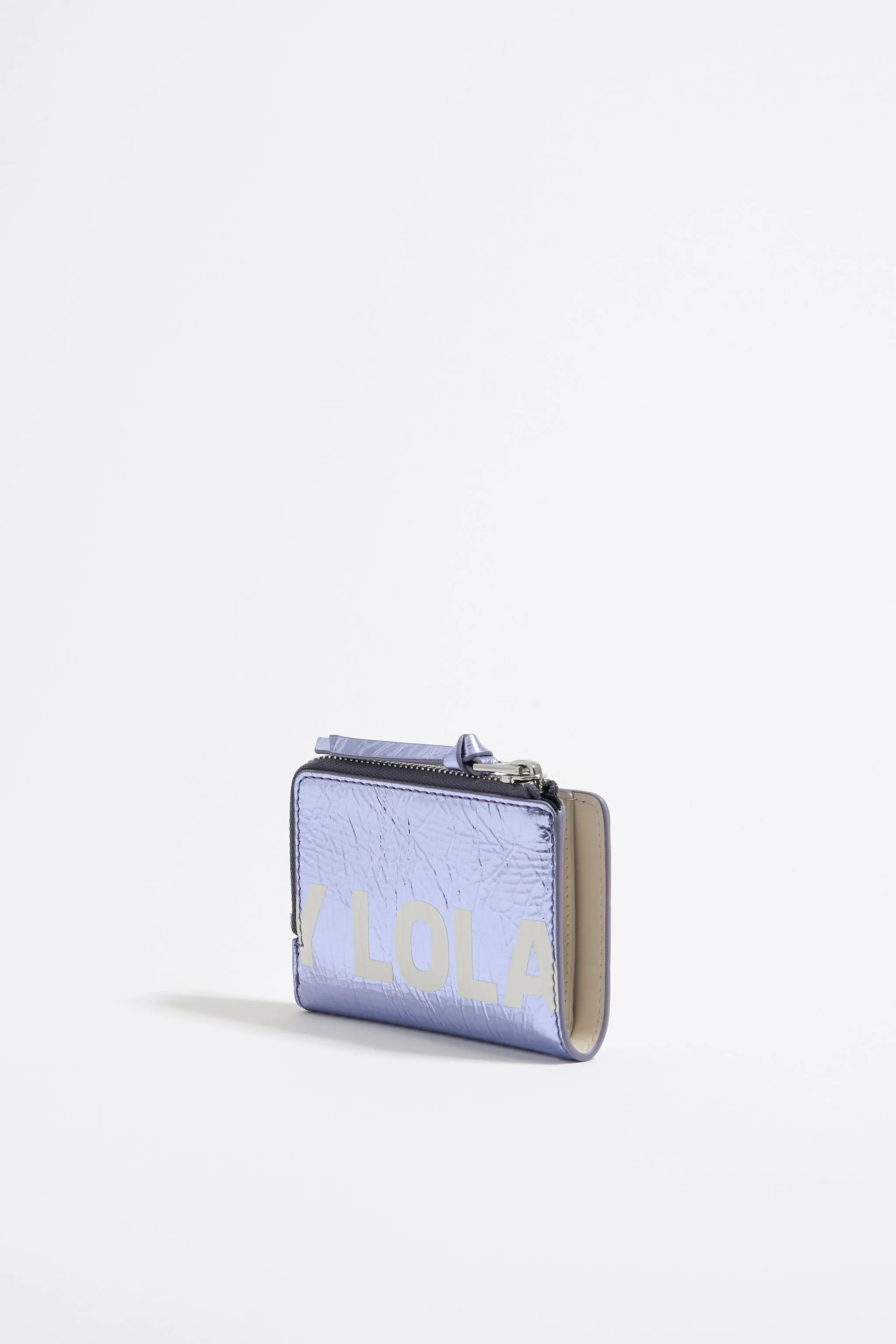 Cartera piel lila
