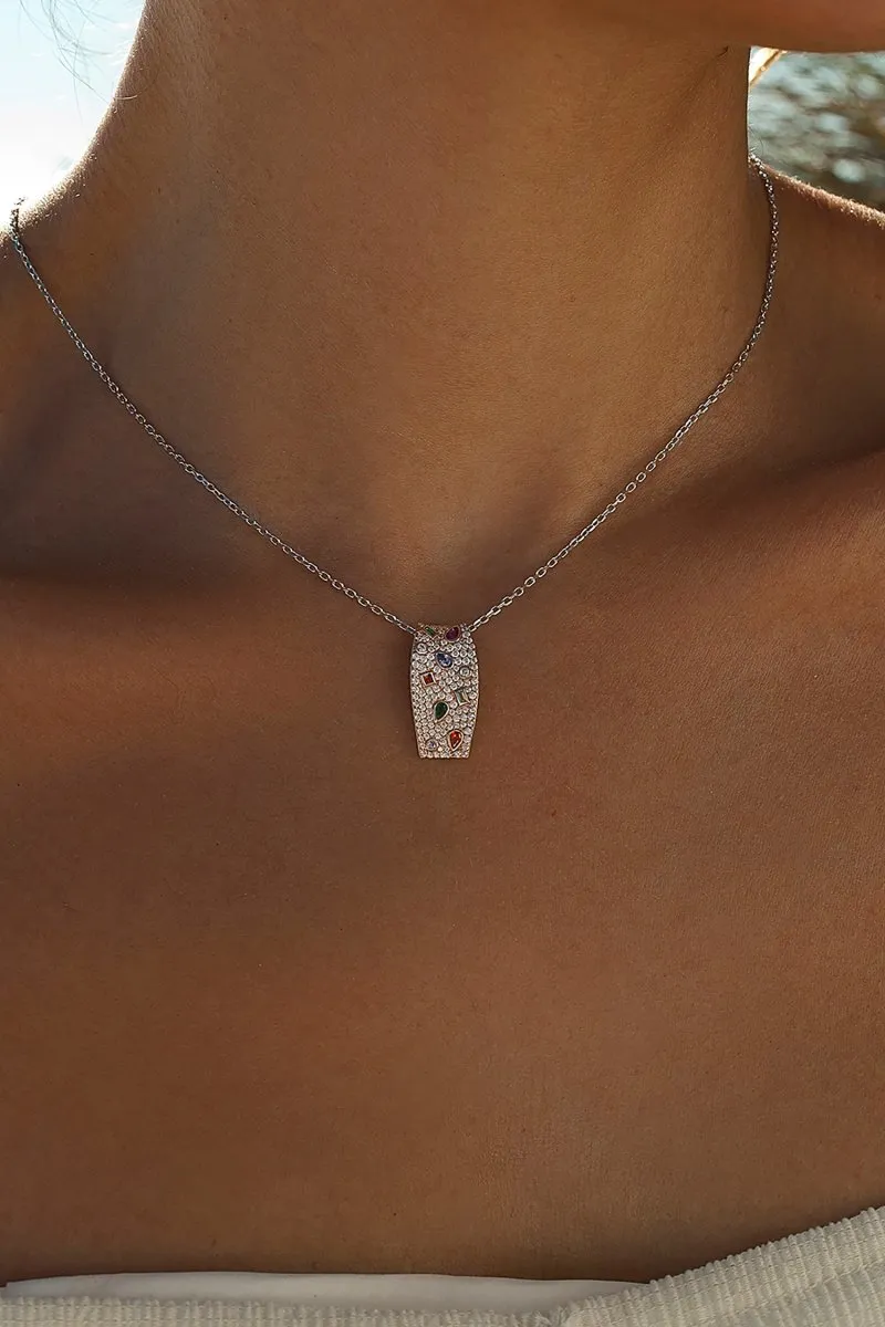 Colgante brillante diseo de circonitas y piedras