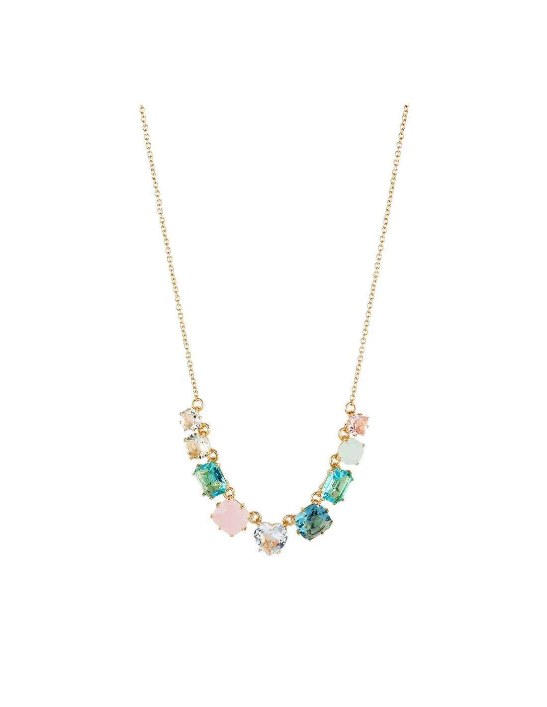 Collar 9 piedras La Diamantine acqua azzura