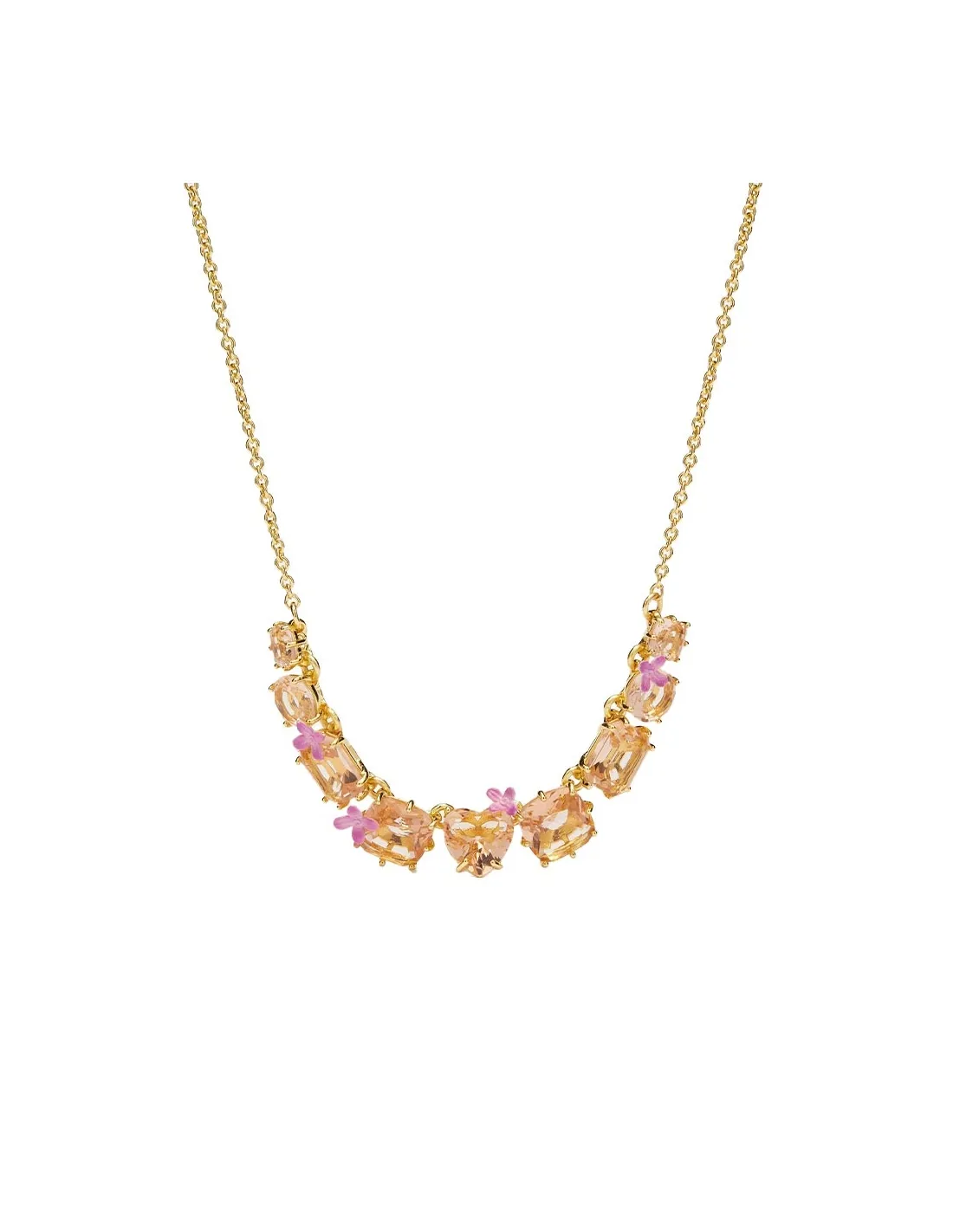 Collar 9 piedras y flores