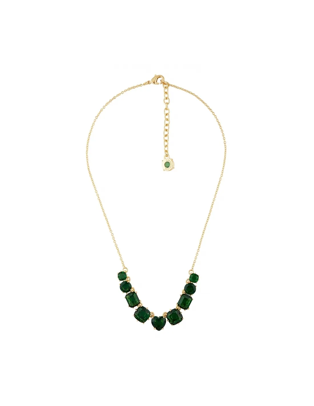 Collar fino 9 piedras La Diamantine verde esmeralda