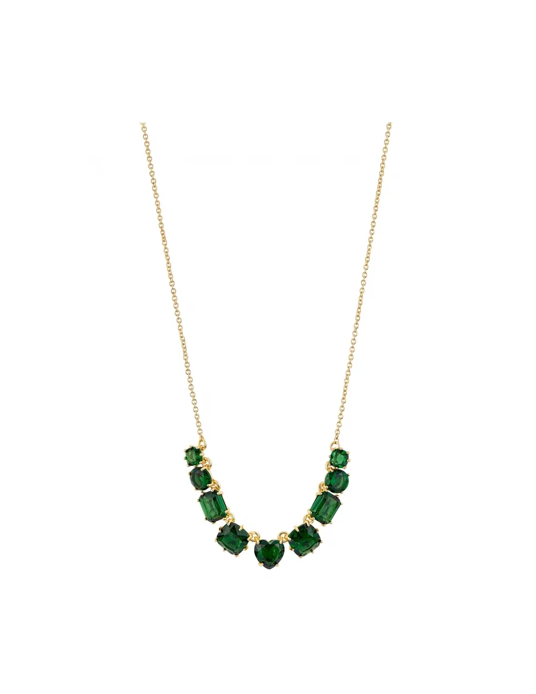 Collar fino 9 piedras La Diamantine verde esmeralda