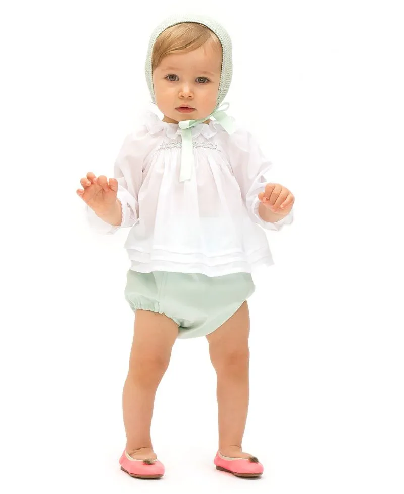Cubrepañal Bebe CASILDA Y JIMENA Menta Lazo